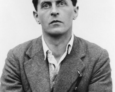 Ludwig Wittgenstein, gefotografeerd door Moritz Nähr in 1928 of 1929.